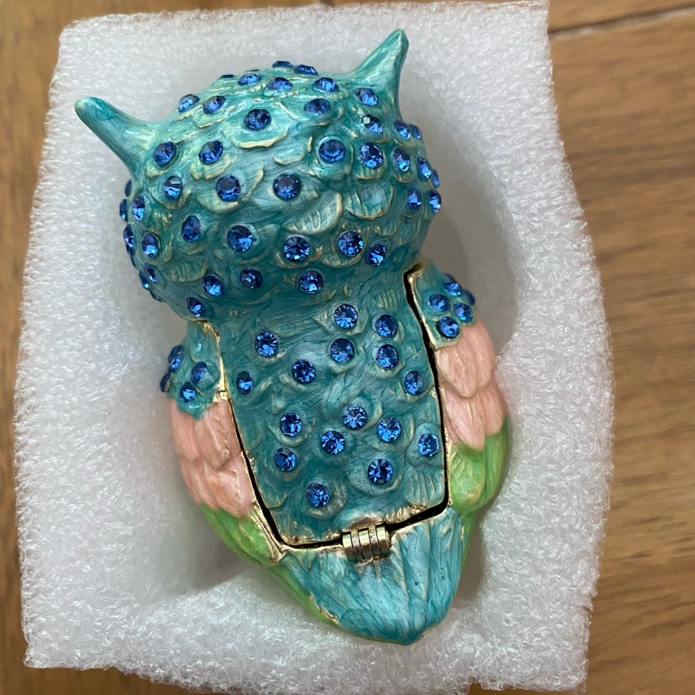 Jeweled Owl Trinket Decorative Box NIB - Picture 4 of 5